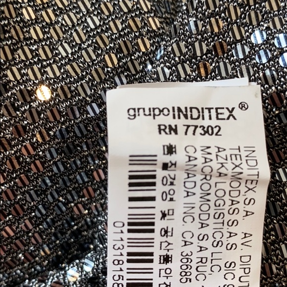 Zara Silver sleeveless mini dress NWT - Picture 6 of 7